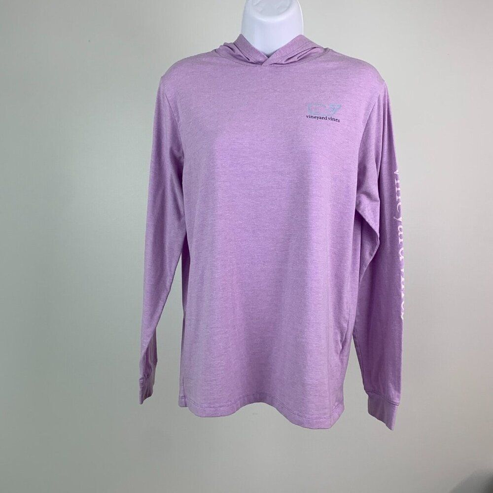 Vineyard Vines Hoodie sz L 16 Edgartown T-shirt Purple Lightweight Girl's